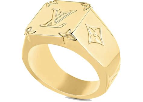 monogram signet ring louis vuitton|lv monogram ring.